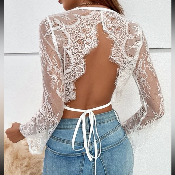 Tops - Lace Backless Top